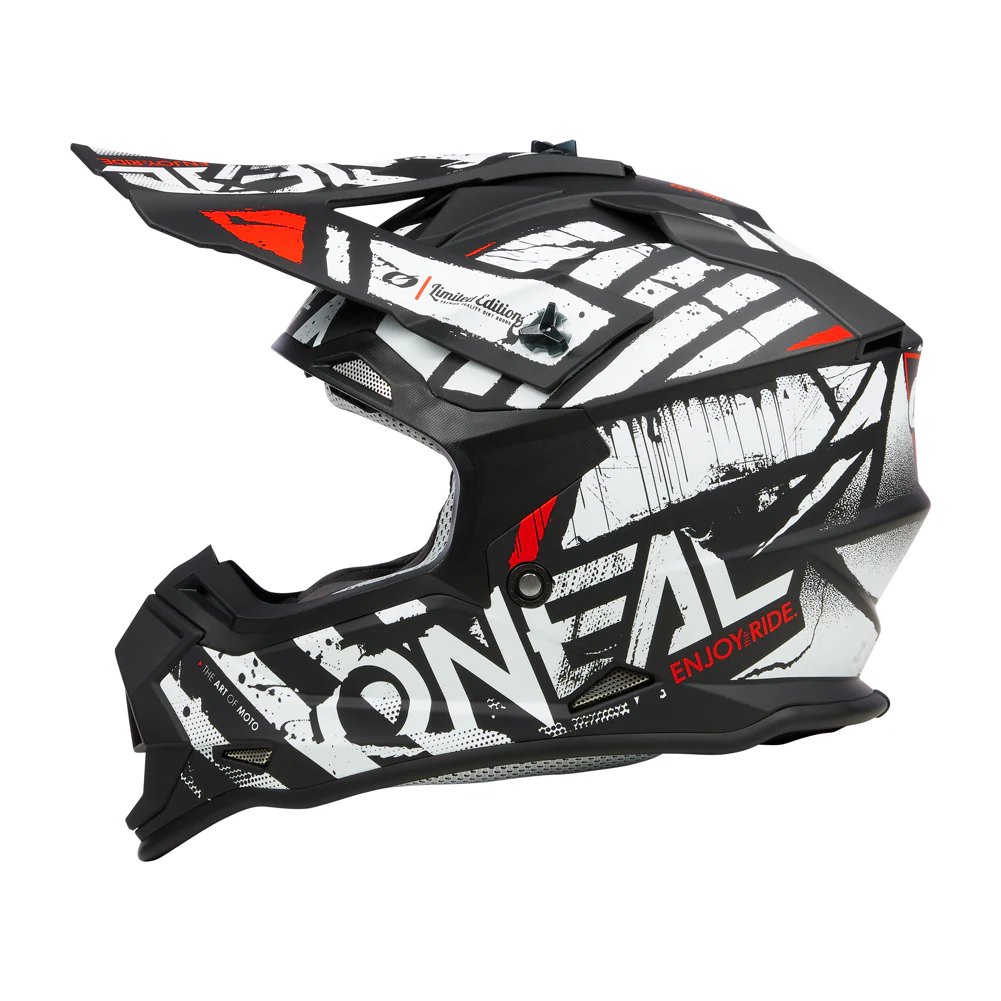 Casco 2SRS Youth Glitch V.23, Negro/Blanco
