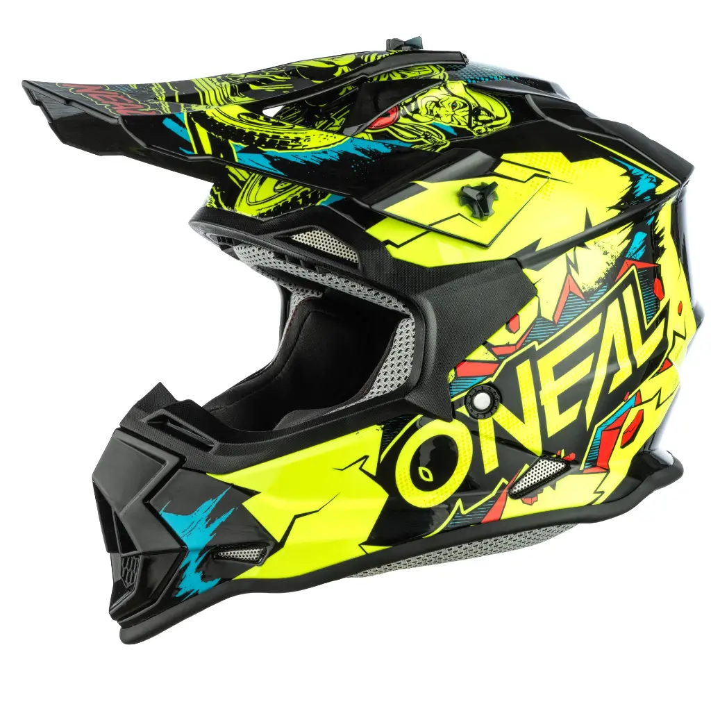 Casco 2SRS Youth Villain, Negro/Neón